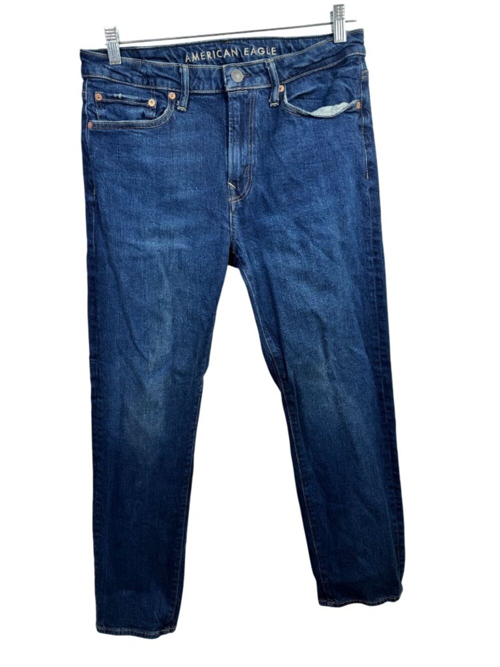 American Eagle Original Straight Mens Jeans 32x32 30" AERFLEX+ Dark Wash Denim